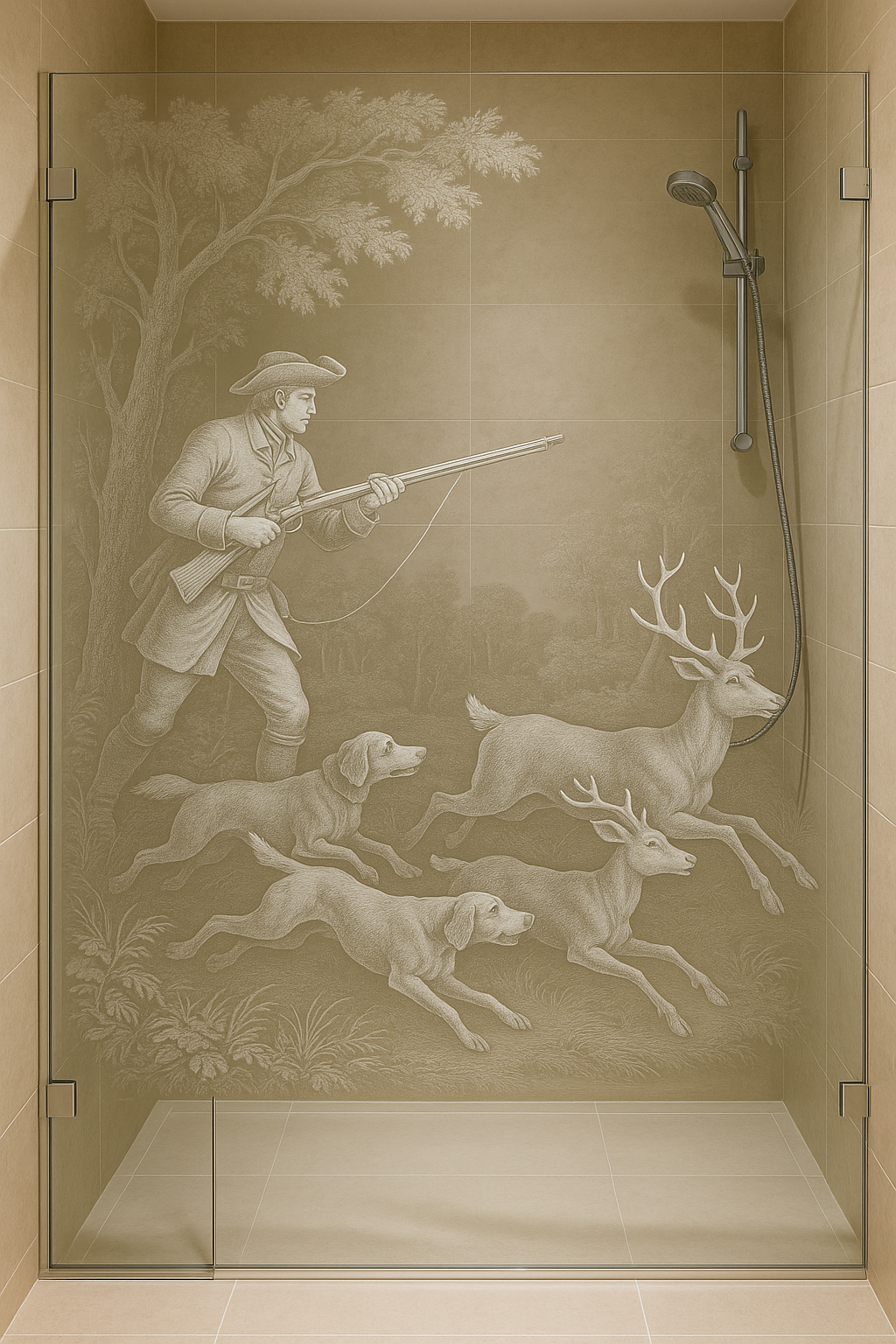 Paroi Gravée Chasse chateau