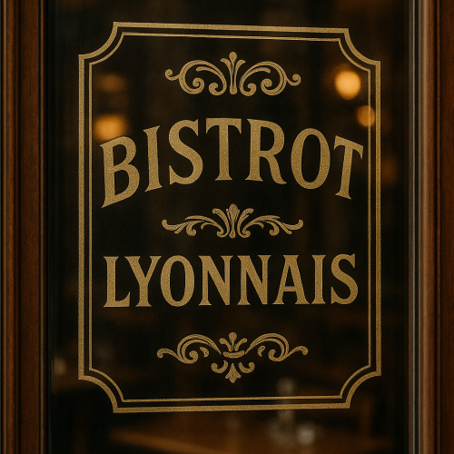 Gravure sur porte + finition à la feuille d'or